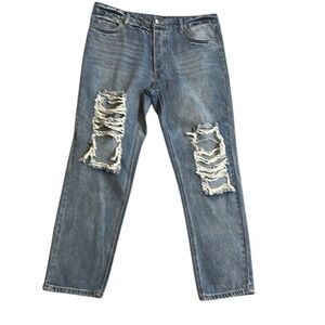 AFRM distressed denim jeans button fly 31